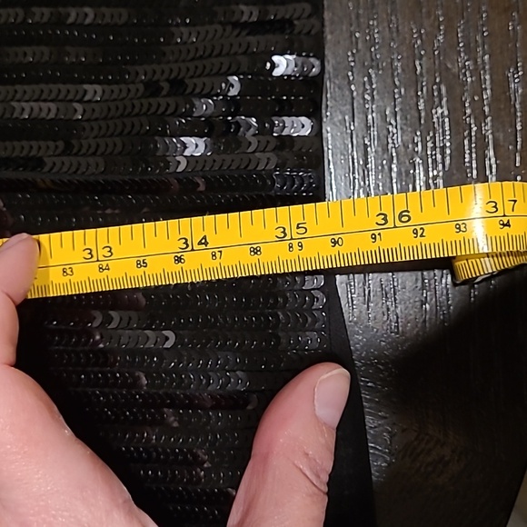 Michael kors black sequin dress. Size large. - Picture 7 of 8